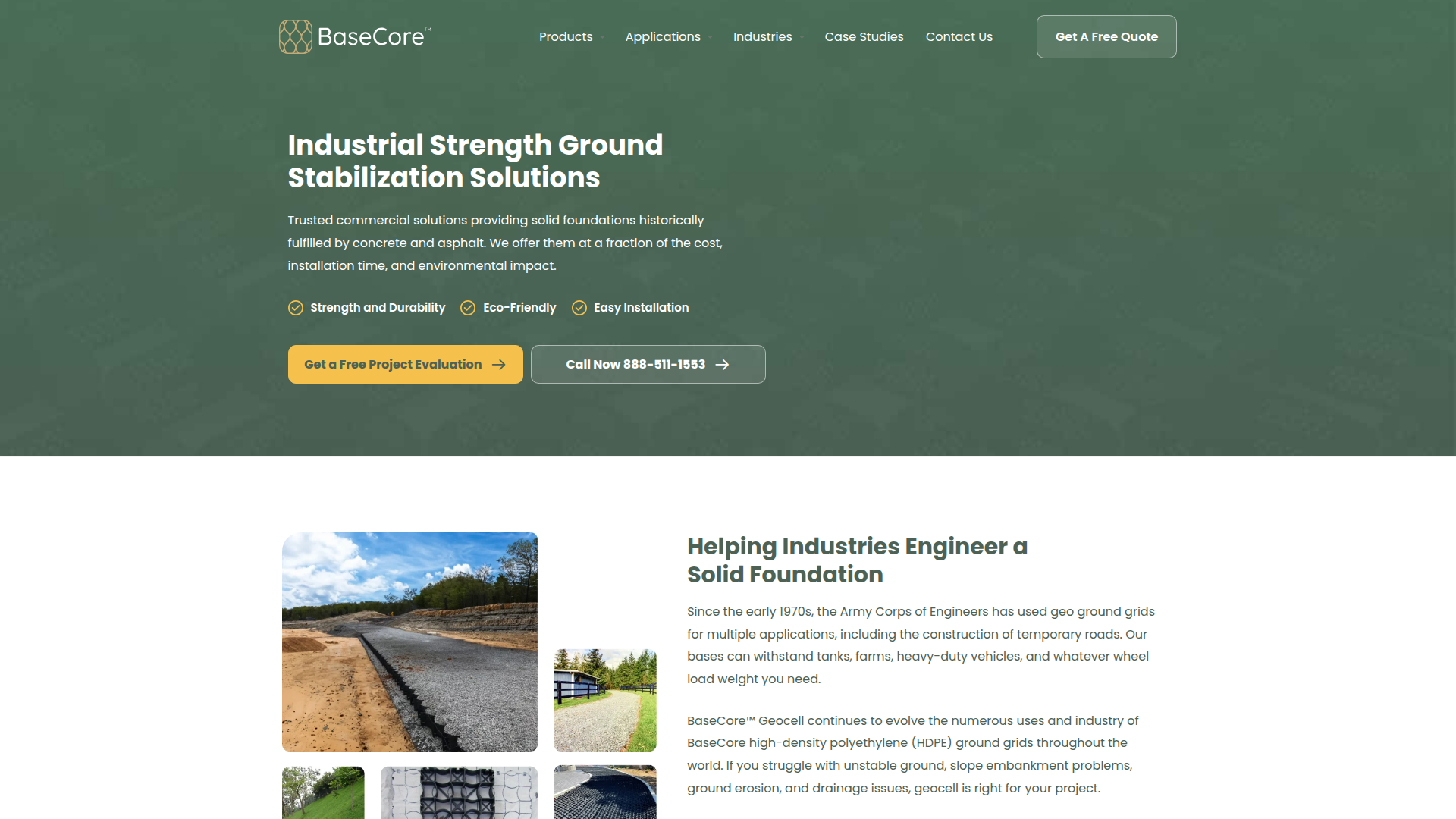 BaseCore website screenshot