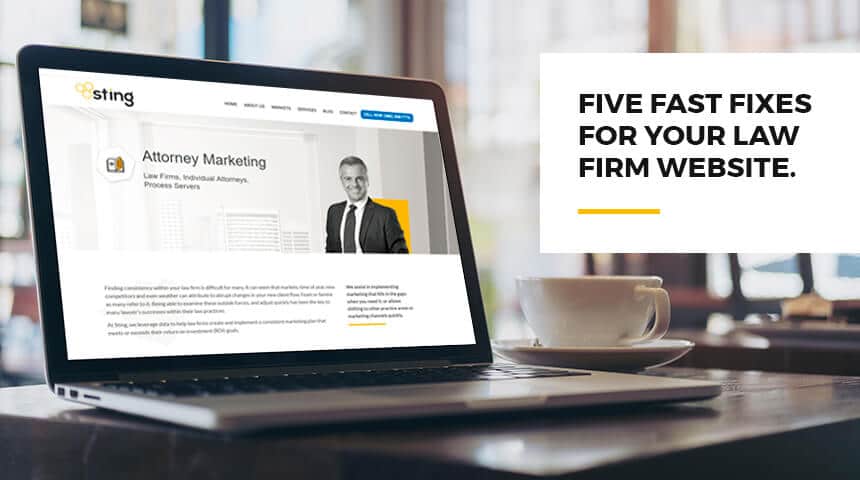 Five Fast Fixes for Your Law Firm Website - Featured Image