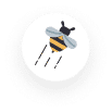 bee circle icon bee circle icon