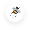 bee circle icon