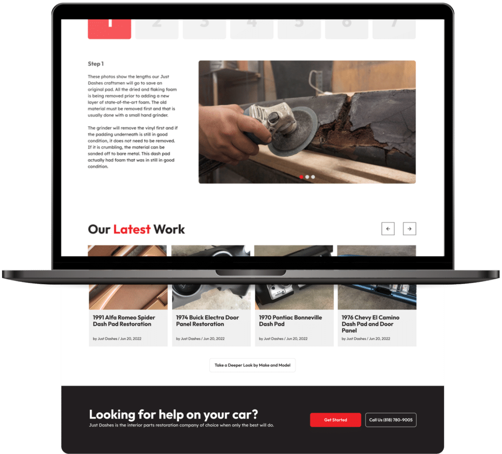 Just Dashes Portfolio Sting Marketing